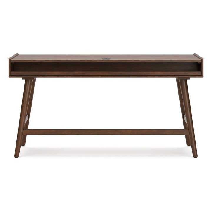 Jeyn Home Office Desk, 60 Rectangular Top w 3 Drawers, Natural Brown - Benzara