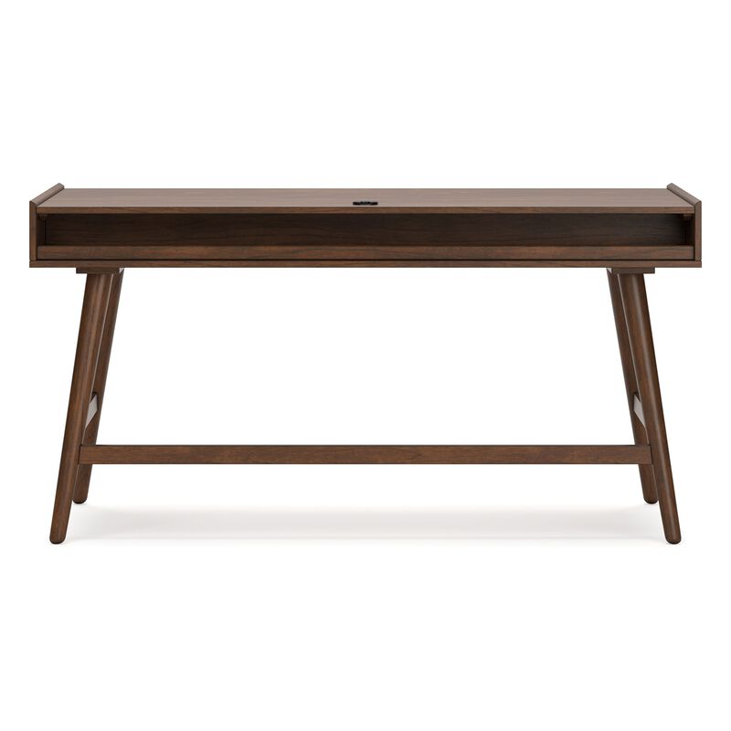 Jeyn Home Office Desk, 60 Rectangular Top w 3 Drawers, Natural Brown - Benzara