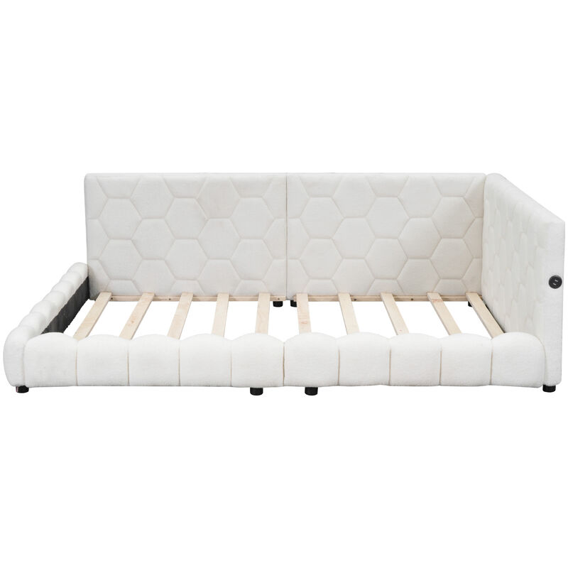 Merax Upholstered Platform Bed with USB Ports