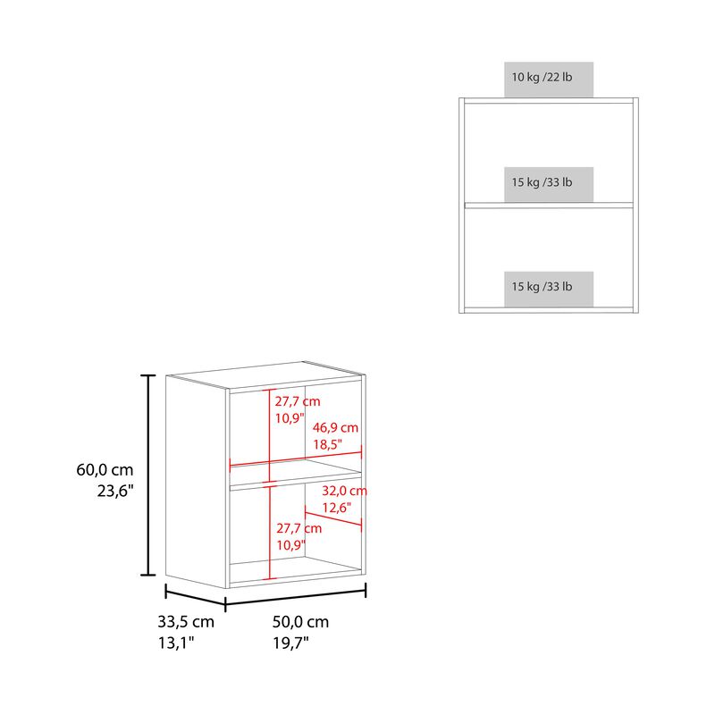 Sterling Wall Cabinet 23.6" H, with 1 Door and 2 Shelves, White
