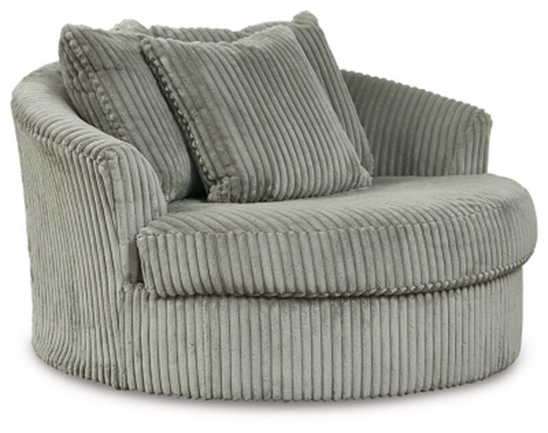 Lindyn Oversized Fog Swivel Accent Chair