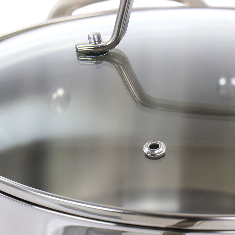 Martha Stewart 5 Quart Stainless Steel Dutch Oven with Vented Glass Lid