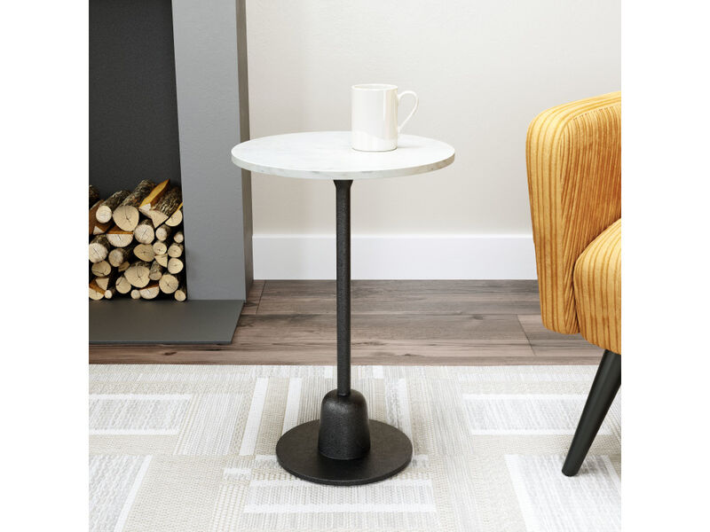 Whammy Side Table White & Black