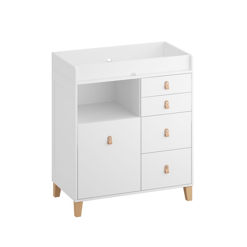 FUFU&GAGA 33.5-in W White Freestanding Changing Table