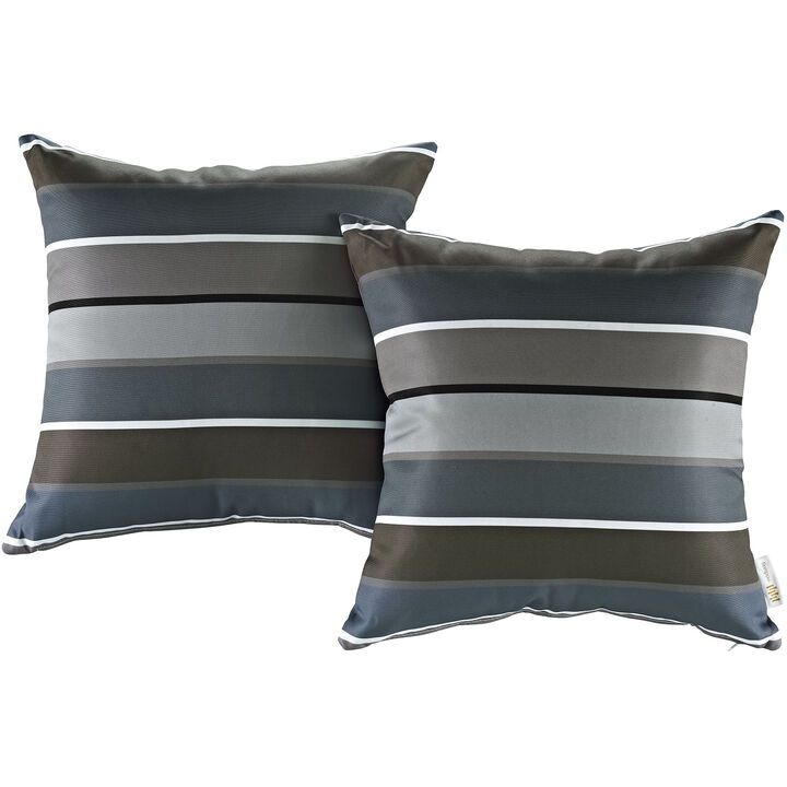 Stripe Modway Two Piece Outdoor Patio Pillow Set