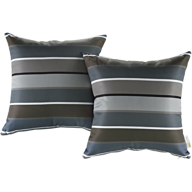 Stripe Modway Two Piece Outdoor Patio Pillow Set