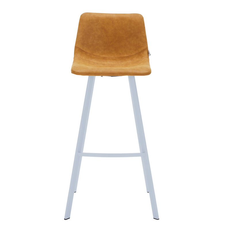 Elland - Bar stool -Light Grey- White Base