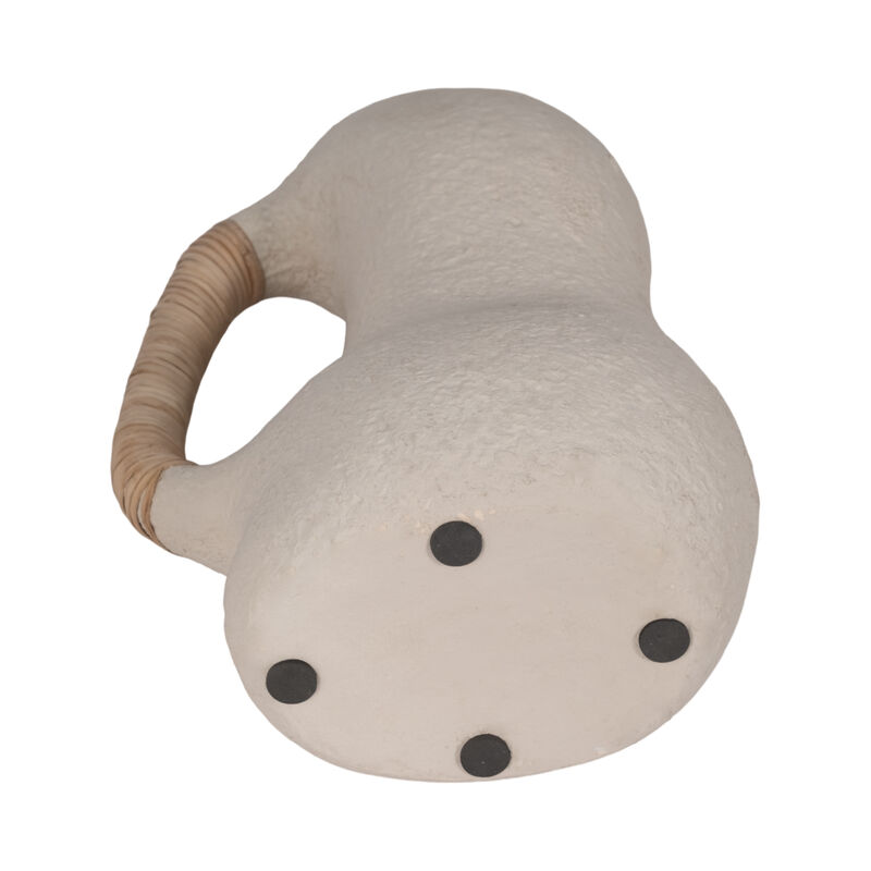 13" Ivory Ceramic Vase