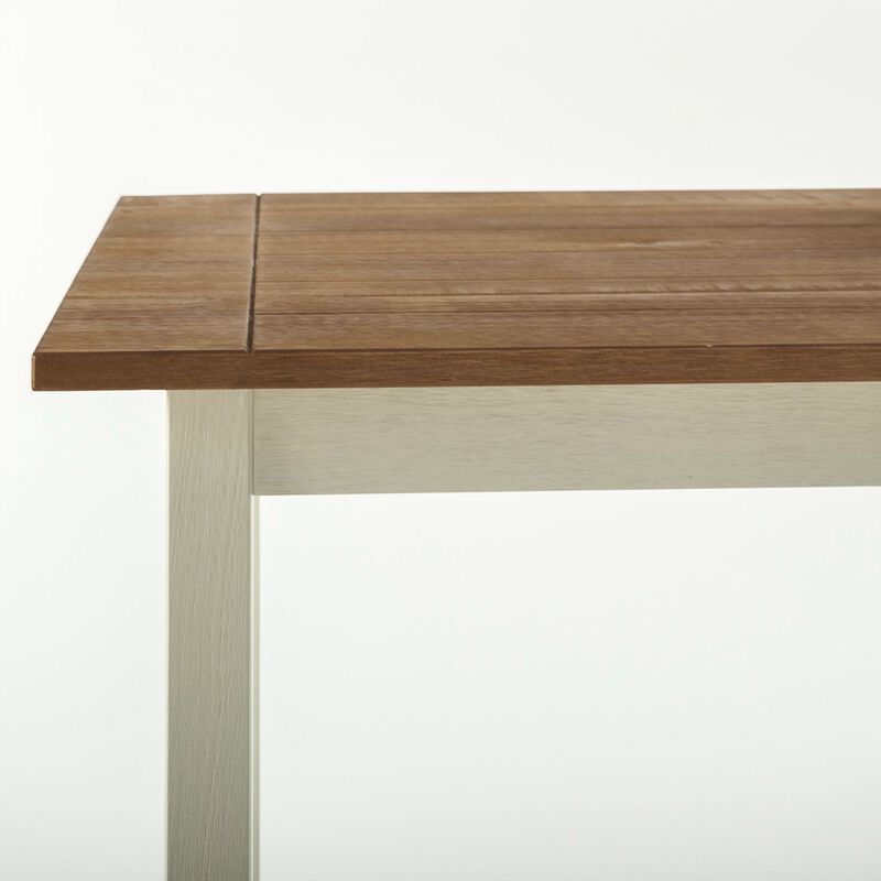 Hivvago Classic Pine Wood 45 x 28 inch Dining Table with White Legs