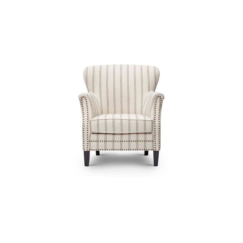 Jofran Layla Classic Upholstered Accent Chair with Nailhead Trim