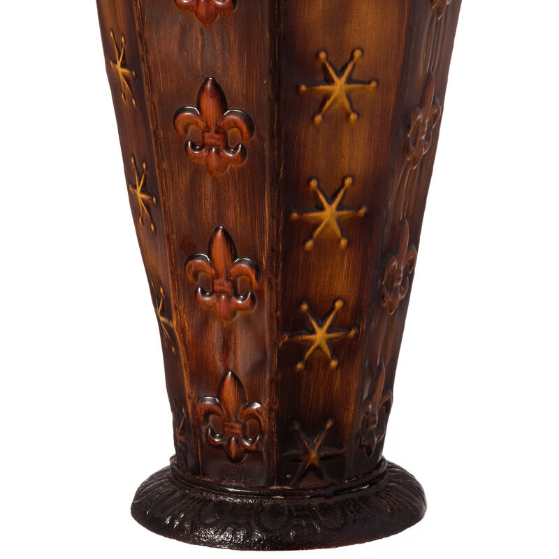 34-Inch Metal Decorative Floor Vase: Stylish Centerpiece for Home Décor, Dried Flowers, Living Room, Bedroom Accent, Modern Interior Design, Elegant Room Décor, Tall Vase for Display