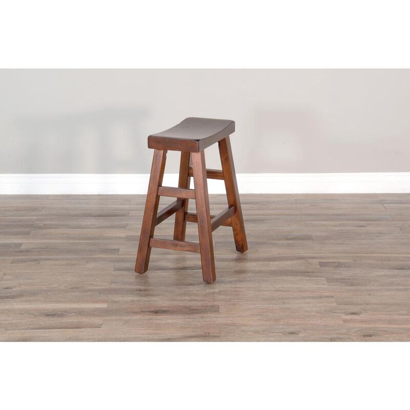 Sunny Designs Counter Saddle Seat Stool, Wood Seat