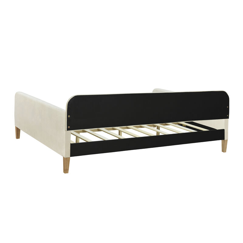 Merax Modern Upholstered Daybed with 4 Support Legs