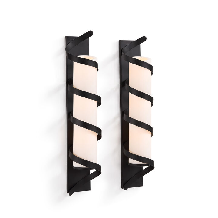 Set of 2 Wrap Around Metal Candle Sconces