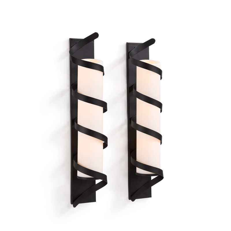 Set of 2 Wrap Around Metal Candle Sconces