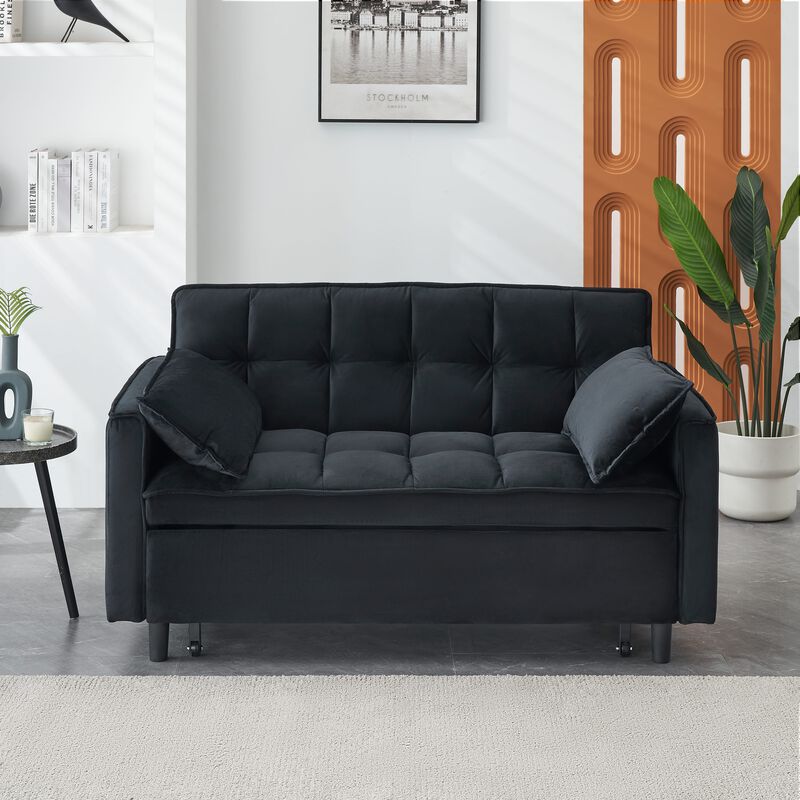 Merax Velvet Loveseat Futon Sofa Couch