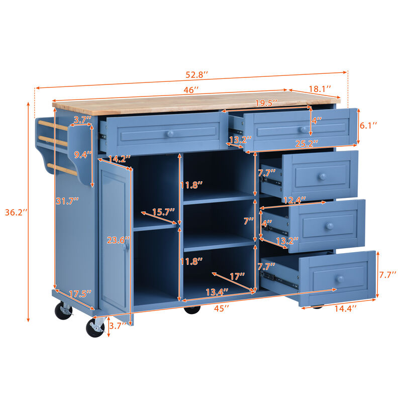 Merax Rolling Mobile Kitchen Island