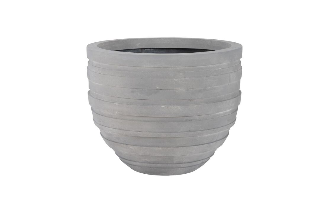 June Medium Planter in Raw Gray