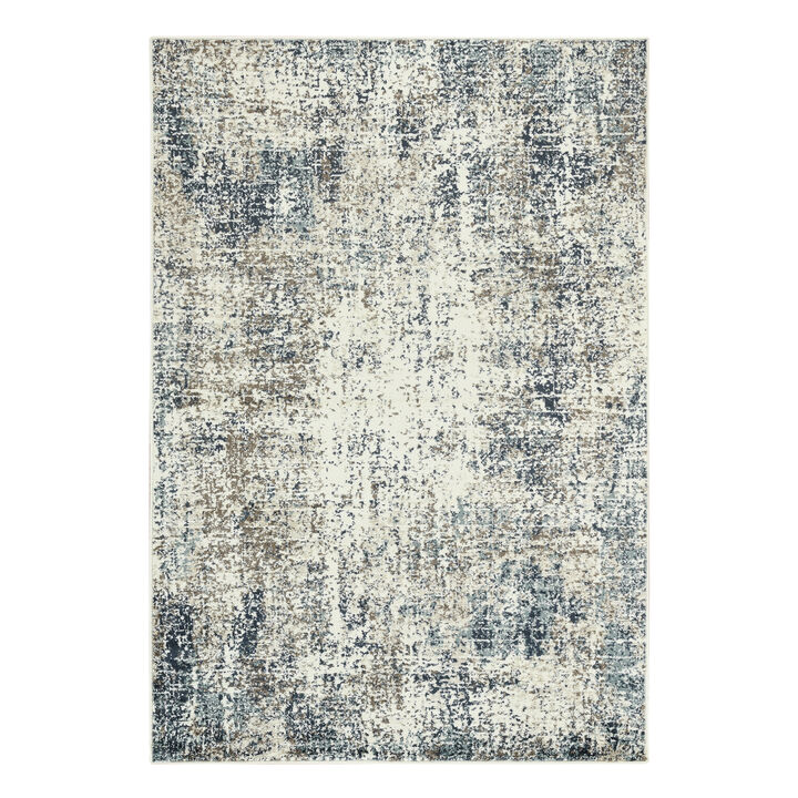 Allure Benson Blue Abstract Area Rug 5'1"x7'6"