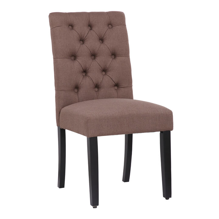 WestinTrends Upholstered Button Tufted Dining Chair
