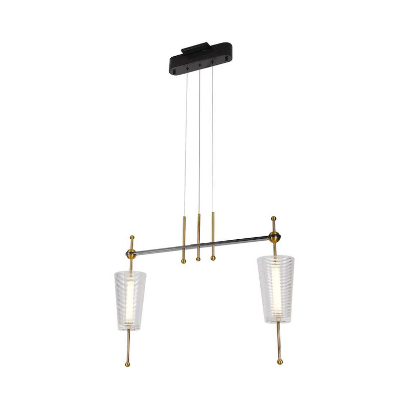 VONN Lighting Integrated LED Pendant Light Height Adjustable Linear Chandelier