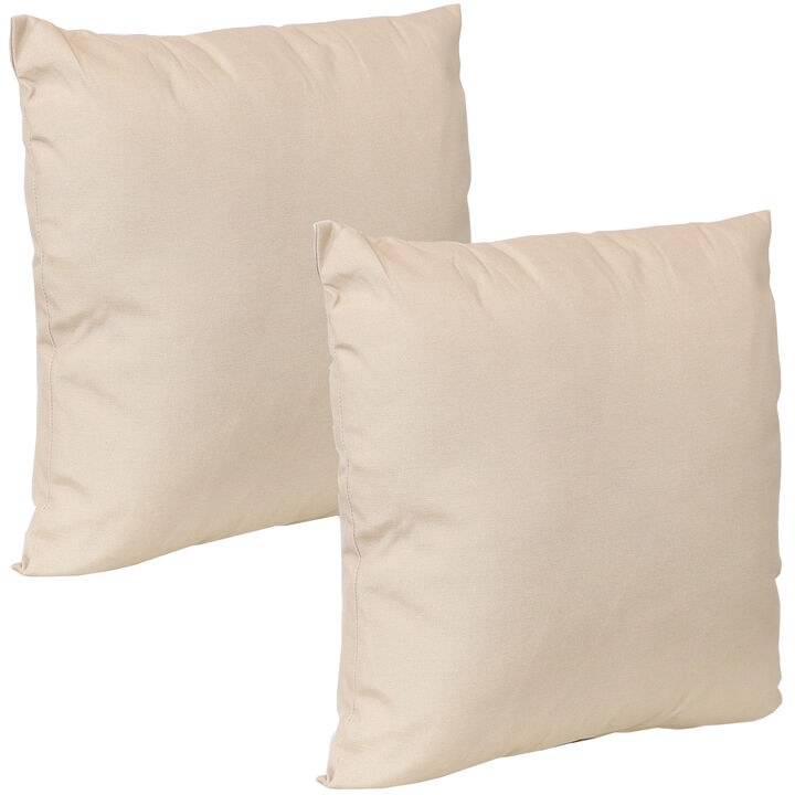 Sunnydaze Set of 2 17" Square Polyester Throw Pillow Covers