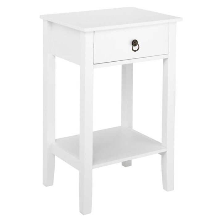 Two-Layer Bedside Table Stylish and Functional Nightstand for Bedroom Storage
