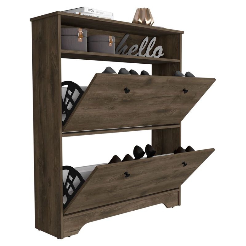 Shoe Rack Dublin, Bedroom, Dark Brown