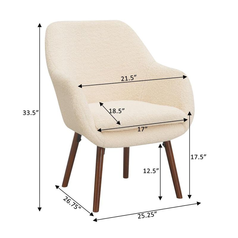 Convenience Concepts Take a Seat Charlotte Sherpa Accent Chair