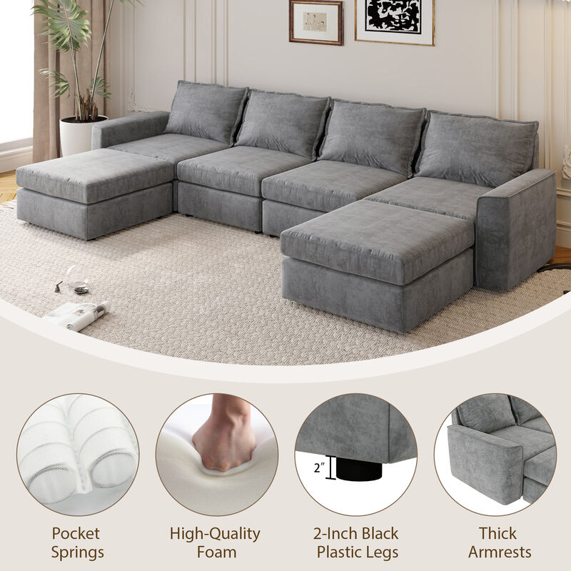 Merax Chenille Modular Sectional Sofa