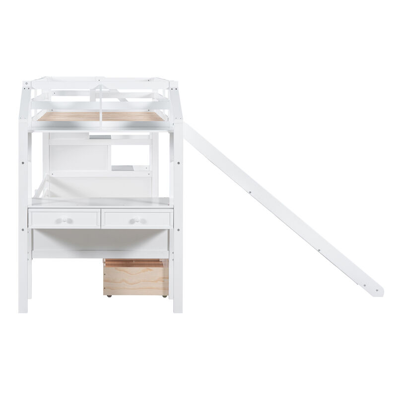 Merax Bunk Bed with Storage Staircase and Drawers