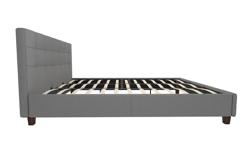 Ryder Black Linen Upholstered Bed