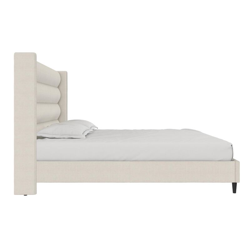 Novogratz Louis Upholstered Wingback Bed