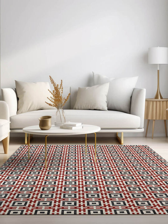 Marlo MO1 Red 3' x 5' Rug