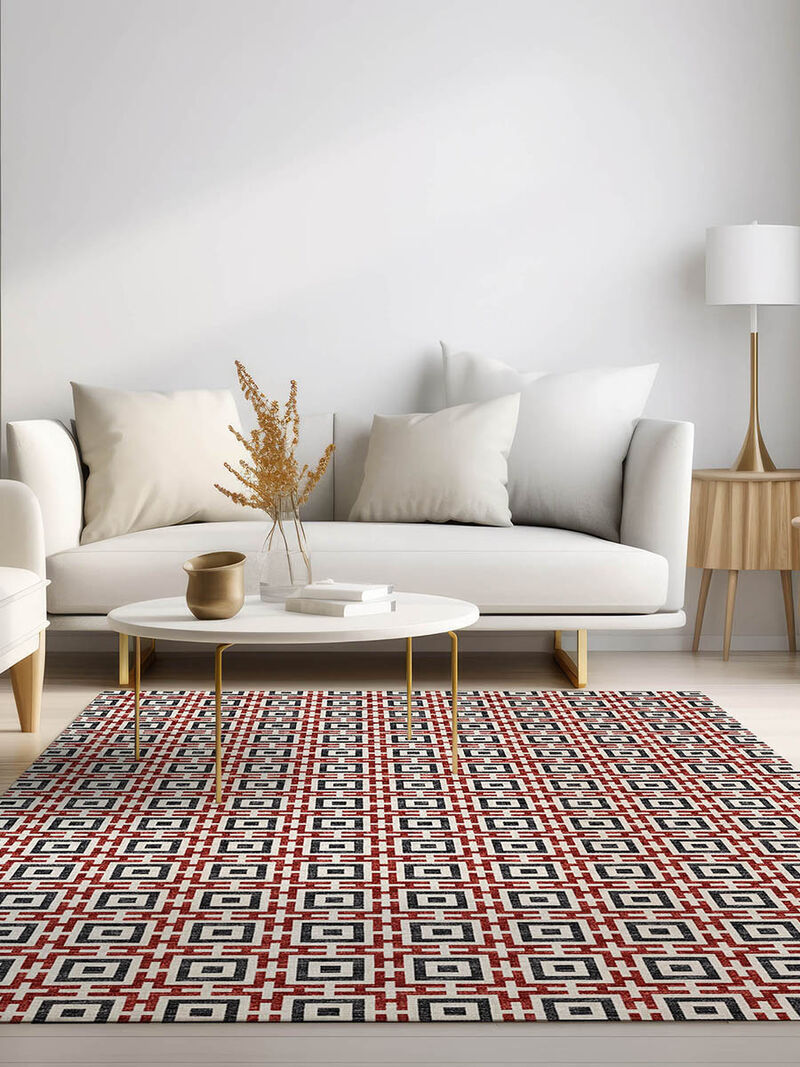 Marlo MO1 Red 3' x 5' Rug