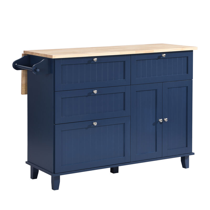 Streamdale Farmhouse Kitchen Island Set with Drop Leaf and Seating