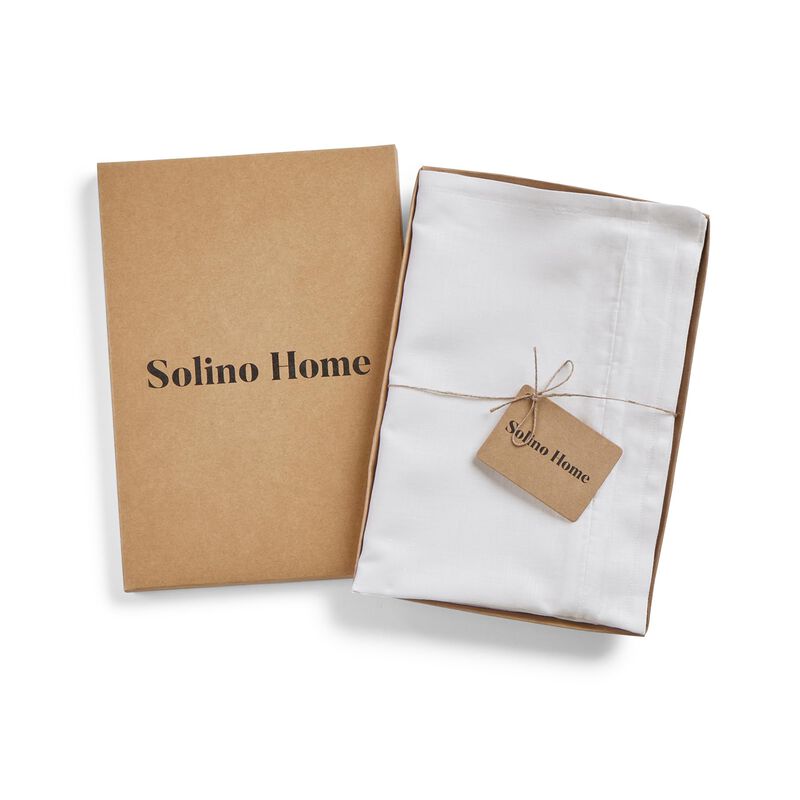 Solino Home Decorative Linen Pillow Cover 20 x 20 Inch - 100% European Flax Throw Pillow Case with Invisible Zipper | Santa Barbara