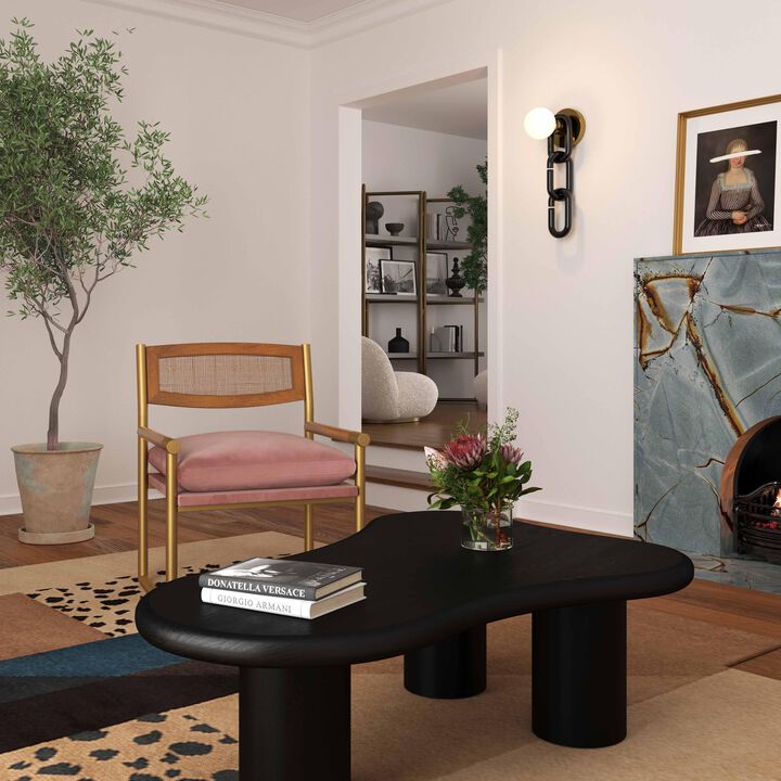Harlow Rattan Velvet Chair