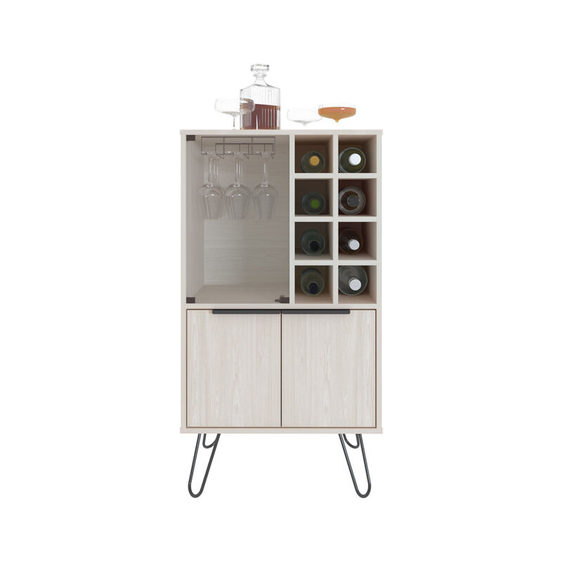 Bar Cabinet Gassville, Living Room, White Washed Oak