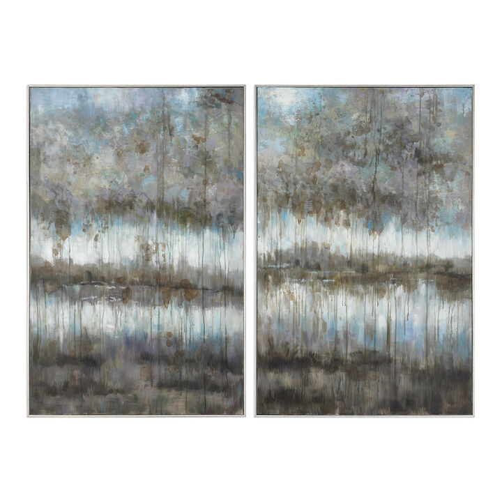 Gray Reflections Landscape Art (Set of 2)