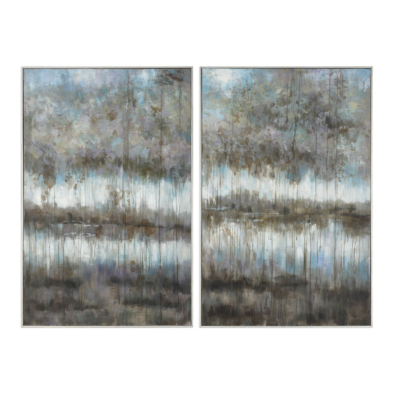 Gray Reflections Landscape Art (Set of 2)