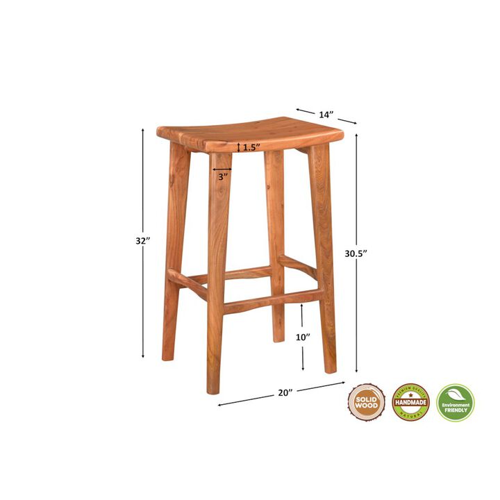 Taran Designs Oren Solid Wood Bar Stool