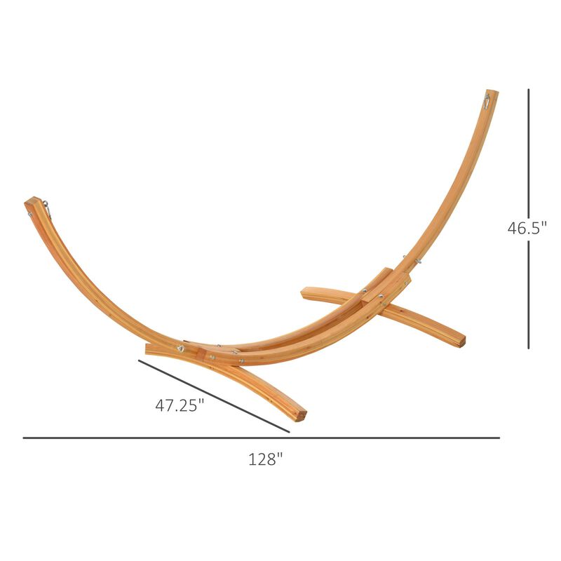 Wooden Relaxation: 11' Universal Hammock Stand for Garden/Picnic