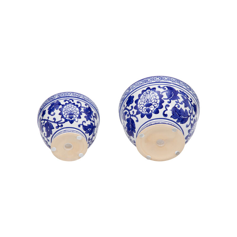 Blu Stone Chinoiserie Planters