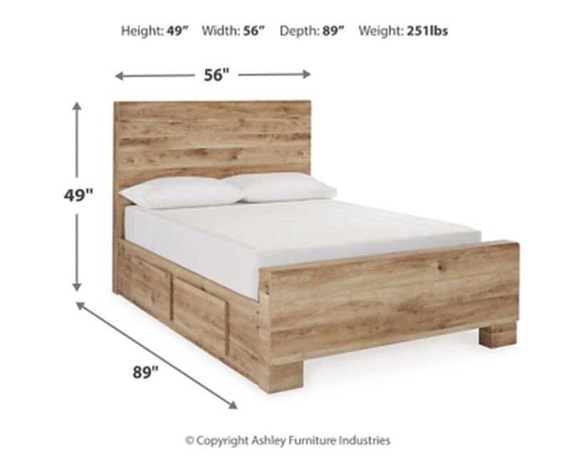 Hyanna Full Panel Bed/2 Side Storage