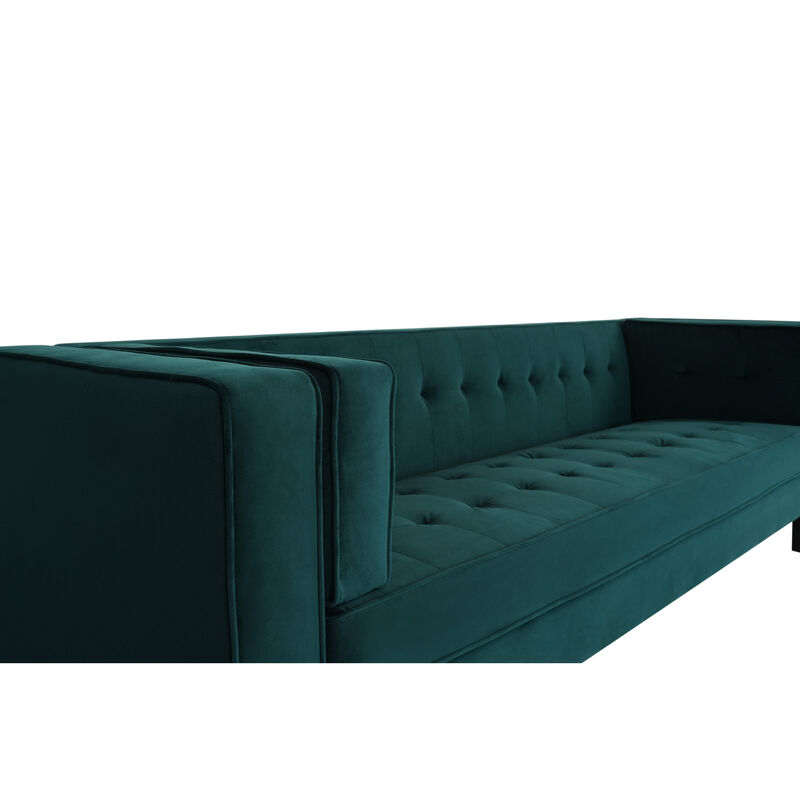 Merax Upholstered Tufted Coach Velvet Sofa