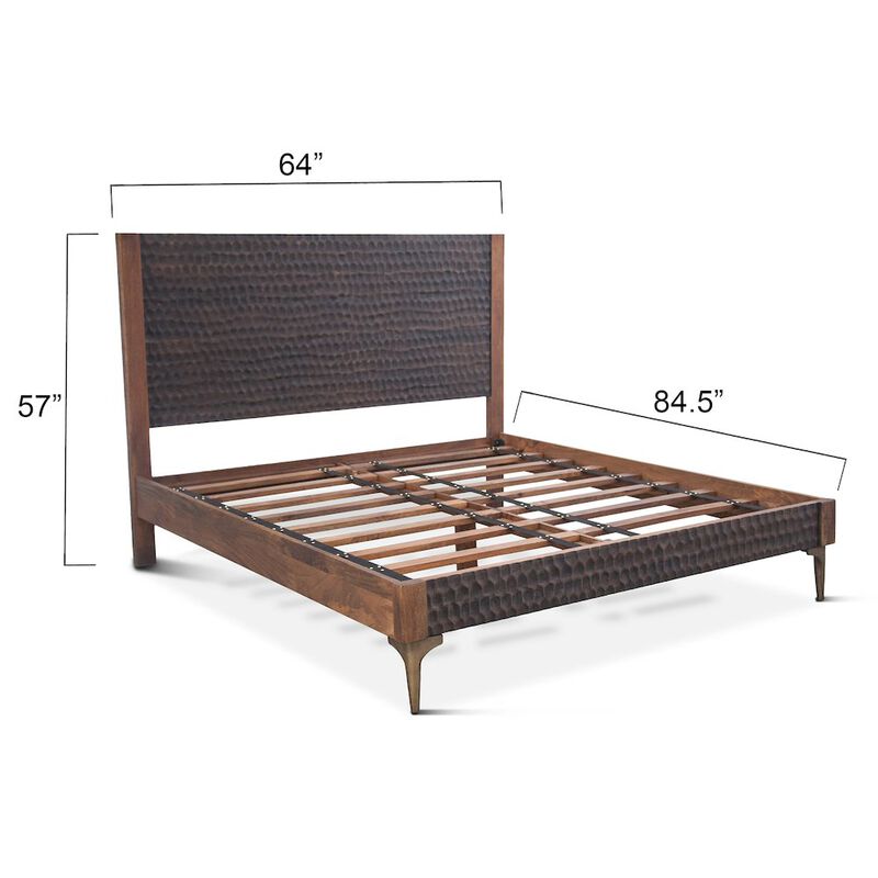World Interiors Vallarta Two Tone Mango Wood Queen Bed