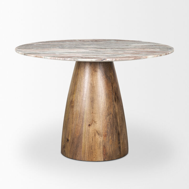 Allyson 42" Pink Marble Dining Table