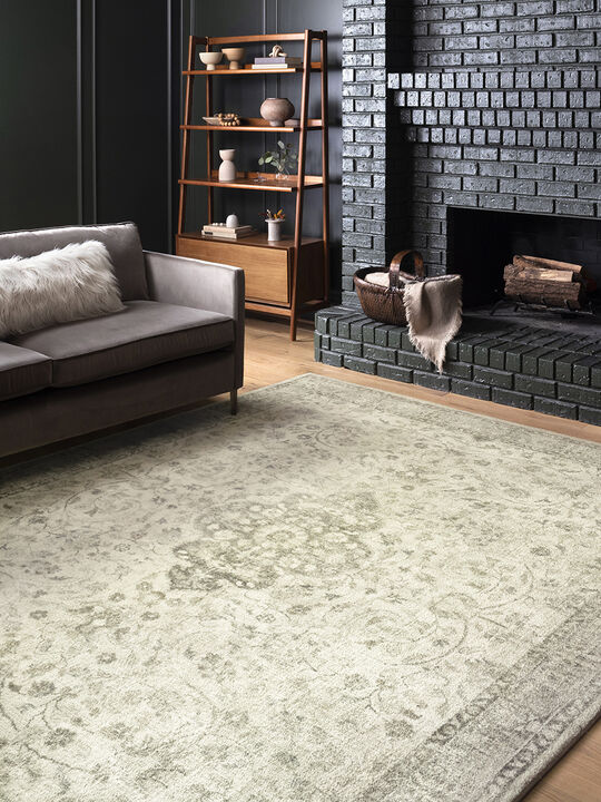 Rosette ROS02 Ivory/Silver 7'6" x 9'6" Rug