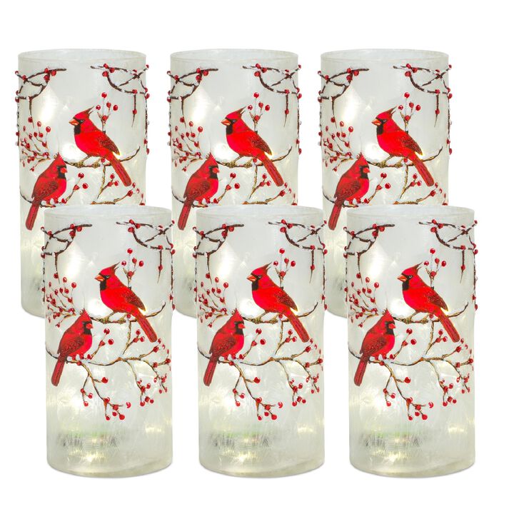 Decorative Glass Candle Holders - 4"D x 8"H (Set of 6) for Modern Ambiance